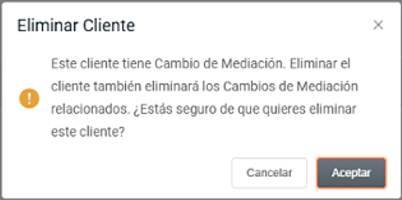 Mejoras TBM-borrado de cliente